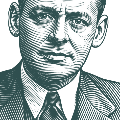 Engraved portrait of T. S. Eliot