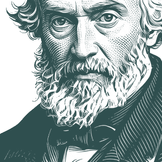 Engraved portrait of Thomas Carlyle, facing left