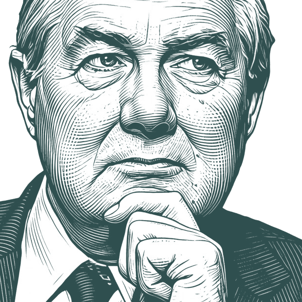 Engraved portrait of James Callaghan, facing right