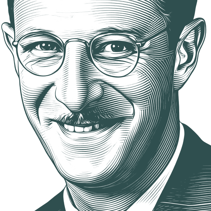 Engraved portrait of Eric Berne