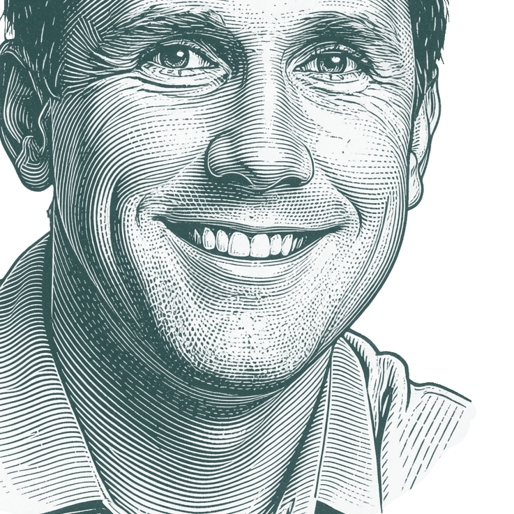 Engraved portrait of Nicholas Sparks, facing right