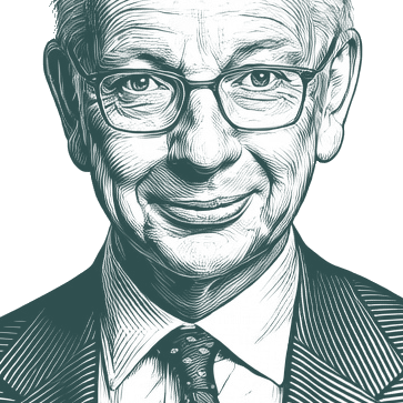Engraved portrait of Michael Gove