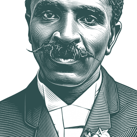 Engraved portrait of George Washington Carver