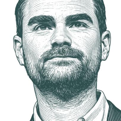 Engraved portrait of Ben Shapiro