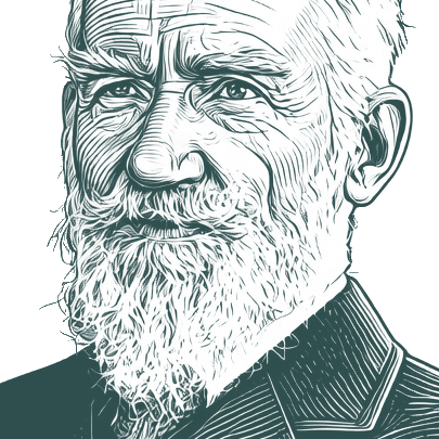 Engraved portrait of George Bernard Shaw, facing left