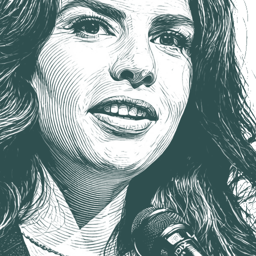 Engraved portrait of Stephenie Meyer, facing right