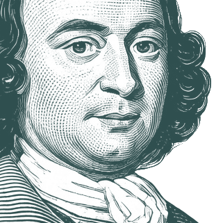 Engraved portrait of George Mason, facing right
