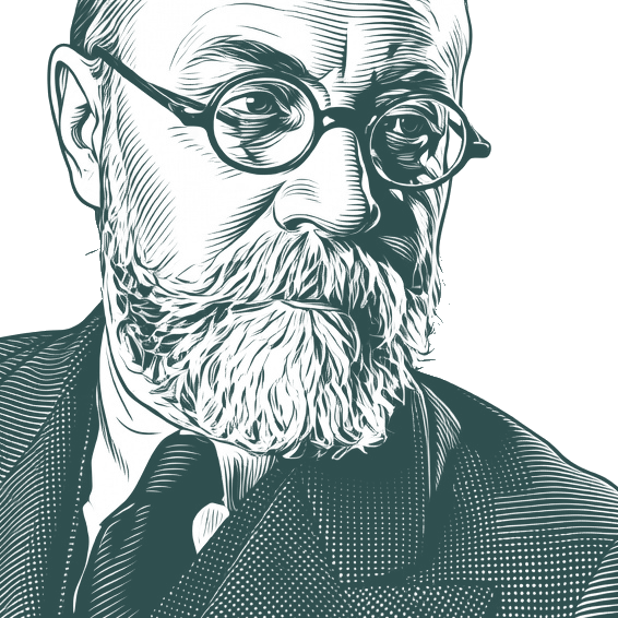 Engraved portrait of Henri Matisse, facing right