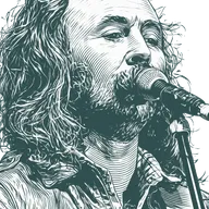 Engraved portrait of David Crosby, facing right