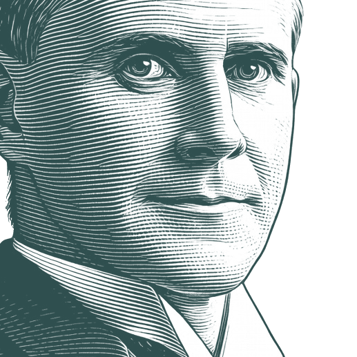 Engraved portrait of Eugene V. Debs, facing right