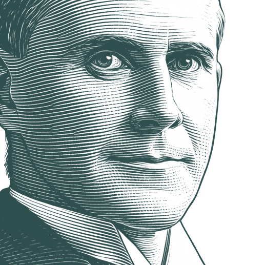 Engraved portrait of Eugene V. Debs, facing right