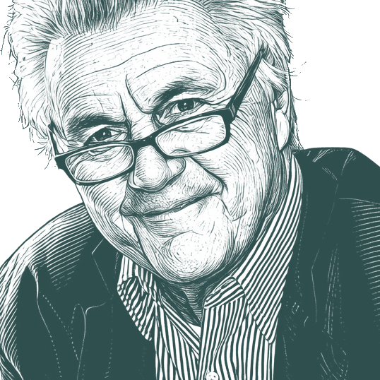 Engraved portrait of John Irving, facing left