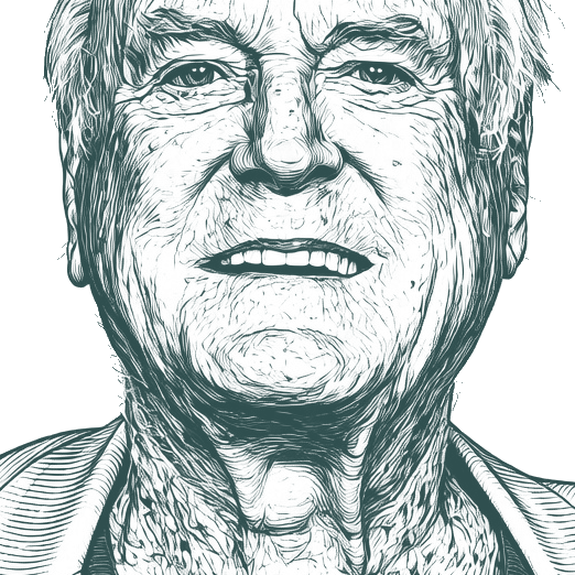 Engraved portrait of John Cleese