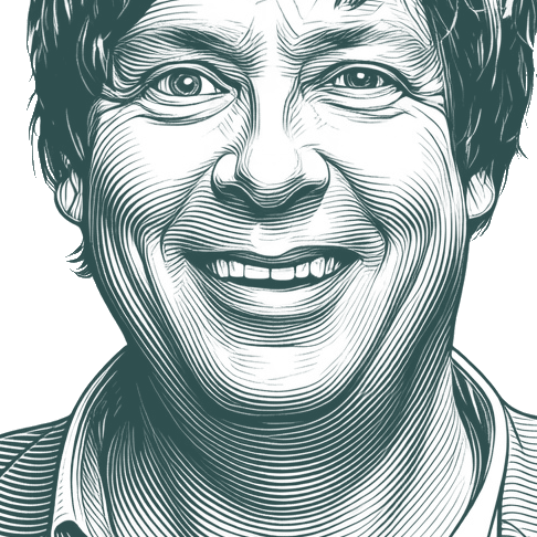 Engraved portrait of Dave Barry