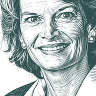 Engraved portrait of Lisa Murkowski, facing left
