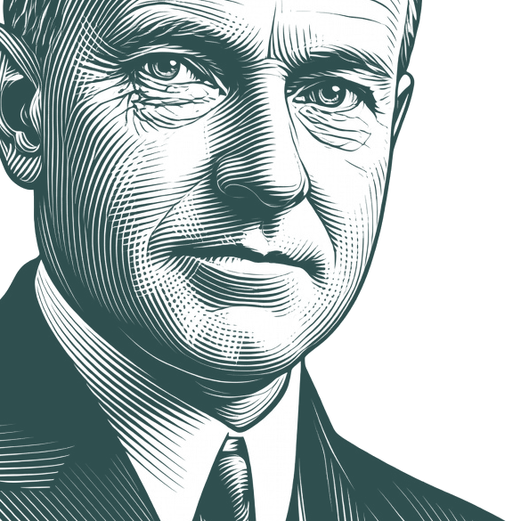 Engraved portrait of Calvin Coolidge, facing right