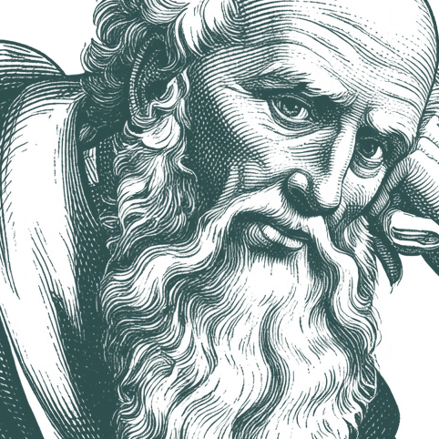Engraved portrait of Jerome