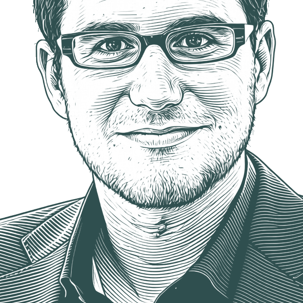 Engraved portrait of Eric Ries