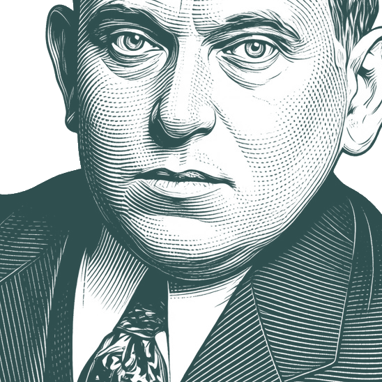 Engraved portrait of H. L. Mencken
