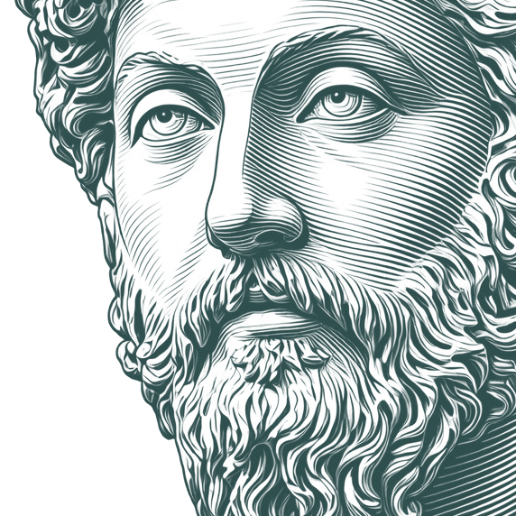 Engraved portrait of Marcus Aurelius, facing left