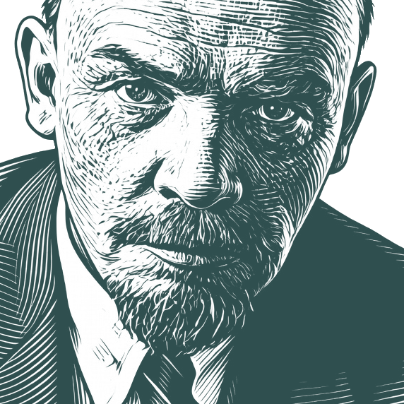 Engraved portrait of Vladimir Lenin
