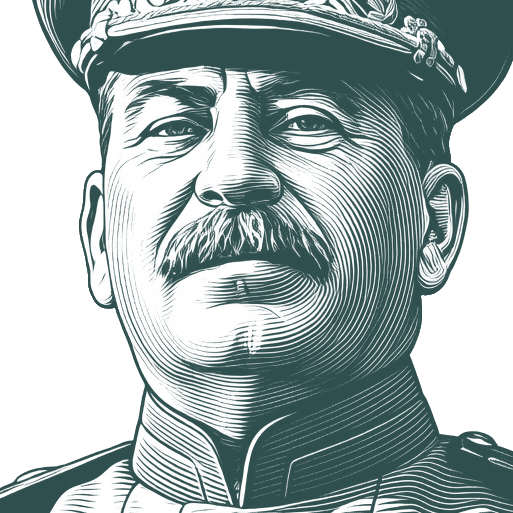 Engraved portrait of Joseph Stalin
