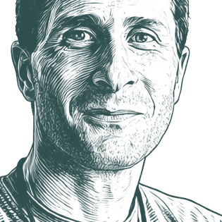 Engraved portrait of Auren Hoffman