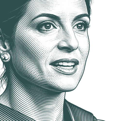 Engraved portrait of Glennon Doyle, facing right