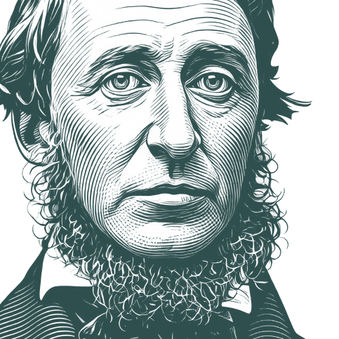 Engraved portrait of Henry David Thoreau