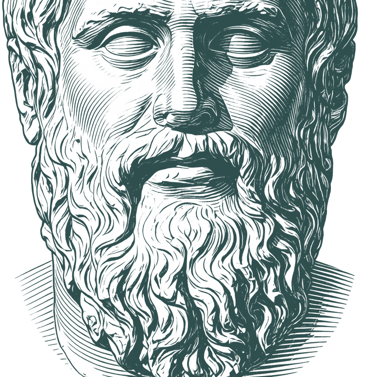 Engraved portrait of Plato