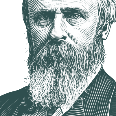 Engraved portrait of Rutherford B. Hayes, facing left