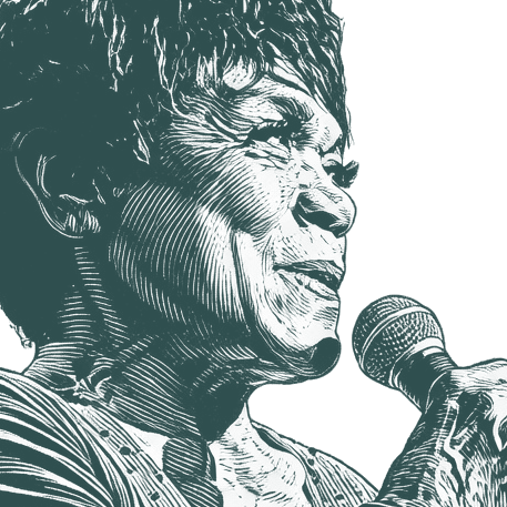 Engraved portrait of Eartha Kitt