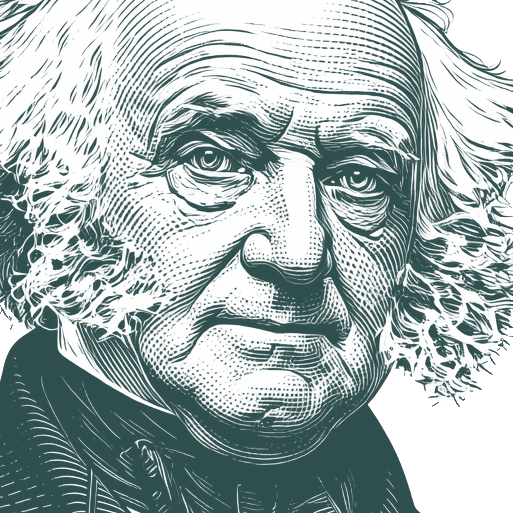 Engraved portrait of Martin Van Buren, facing right