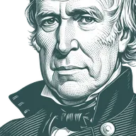 Engraved portrait of Zachary Taylor, facing left