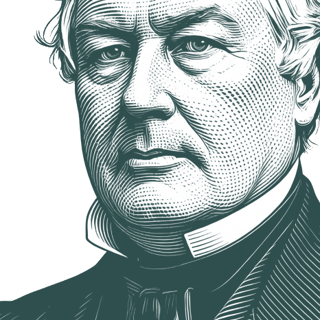 Engraved portrait of Millard Fillmore, facing left