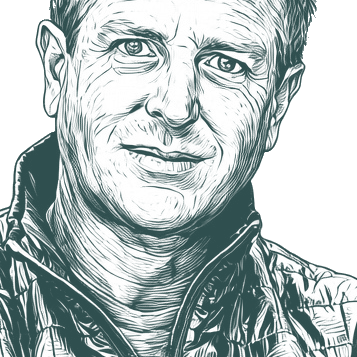 Engraved portrait of Hugh Howey