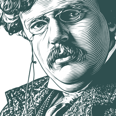 Engraved portrait of G. K. Chesterton