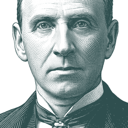 Engraved portrait of John Morley