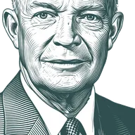 Engraved portrait of Dwight D. Eisenhower