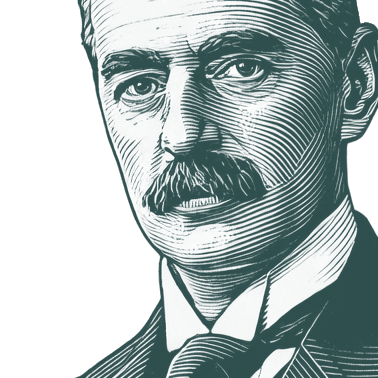 Engraved portrait of Neville Chamberlain, facing left