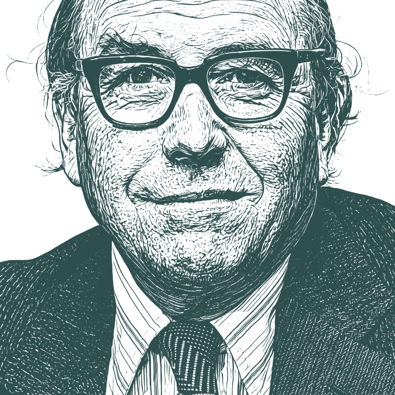 Engraved portrait of Roy Jenkins