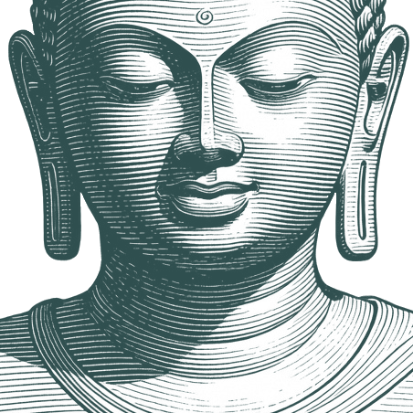 Engraved portrait of The Buddha