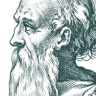 Engraved portrait of Epictetus, facing left