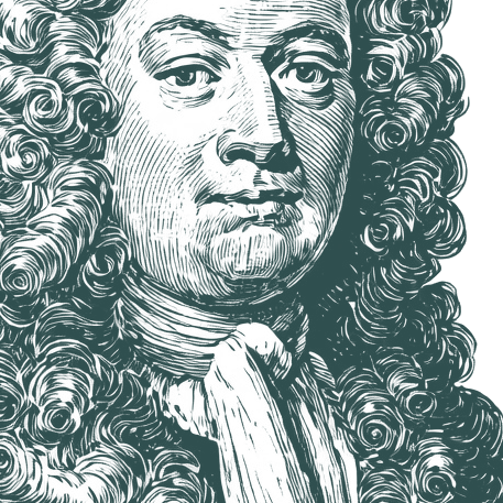 Engraved portrait of Thomas Fuller, facing right