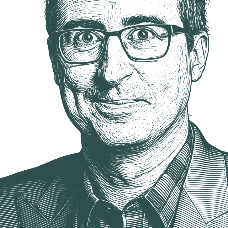 Engraved portrait of John Oliver, facing left
