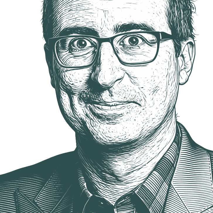 Engraved portrait of John Oliver, facing left