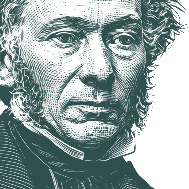 Engraved portrait of Richard Cobden, facing right