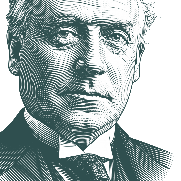 Engraved portrait of H. H. Asquith, facing right