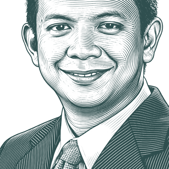 Engraved portrait of Francis Escudero, facing left