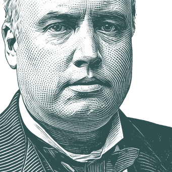Engraved portrait of Robert Green Ingersoll, facing right